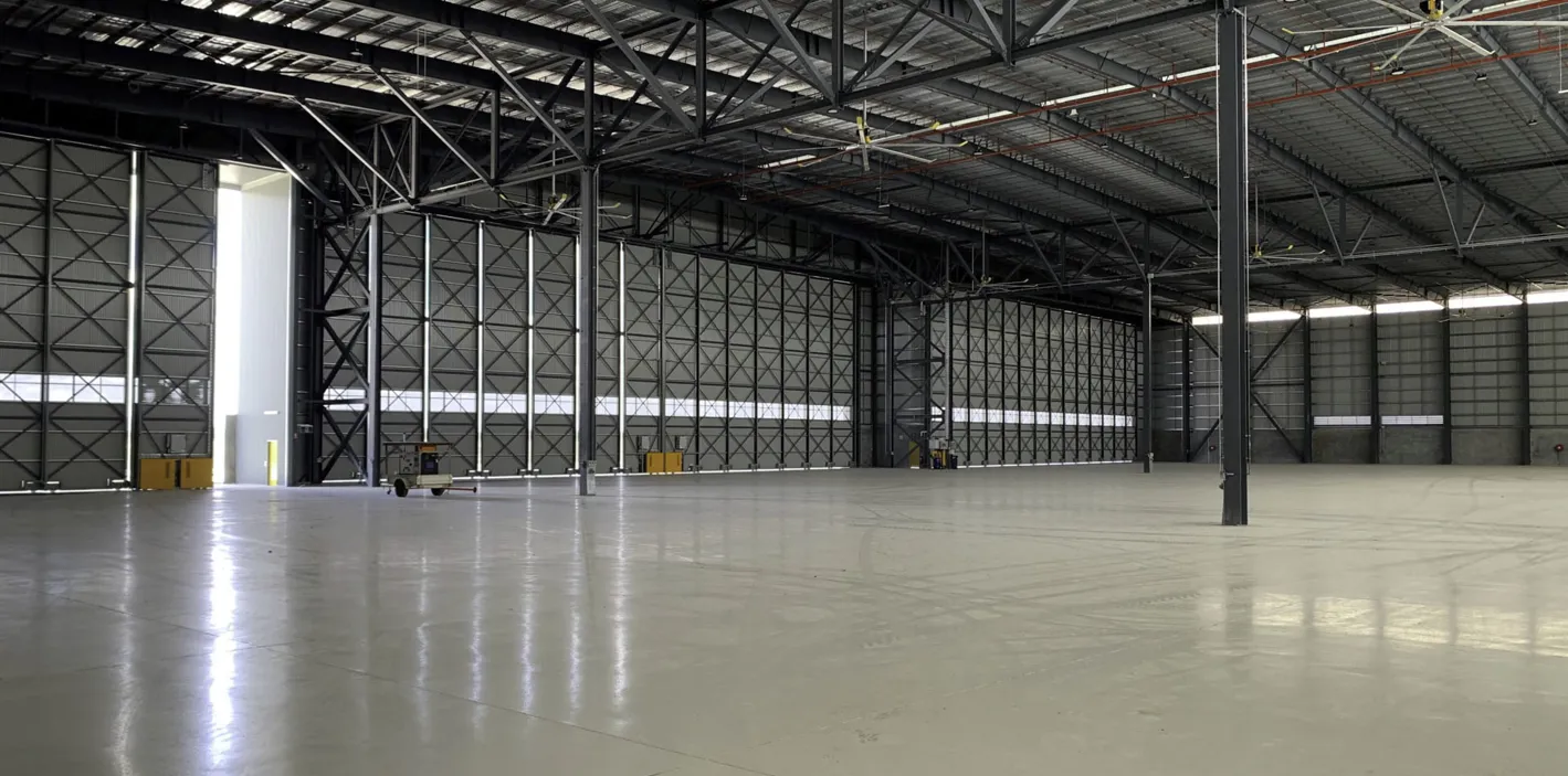 Alliance Airlines Maintenance Hub Iside Aircraft Hangar Steel Frame Completed