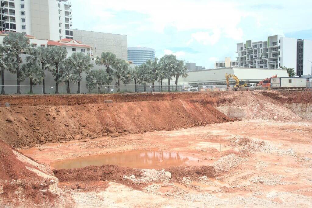 Construction site of CDU Education and Community Precinct in Darwin City