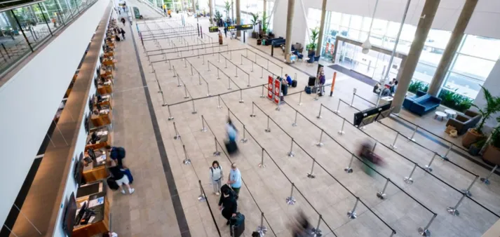 General image of check in counters at Cairns International Airport
