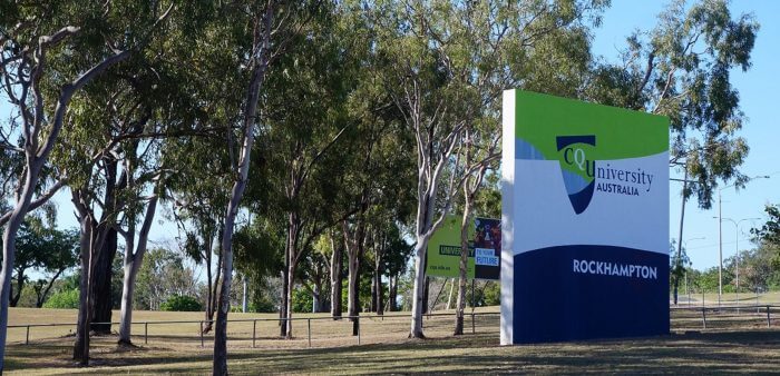 Central Queensland University welcome sign